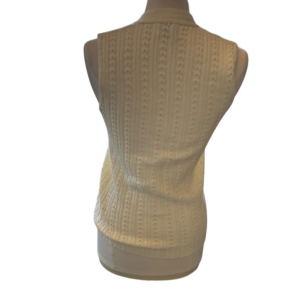 VTG 60/70’s women's Maineliner Cable-knit Sweater Vest  Sz S/XS Acrylic - Picture 5 of 6